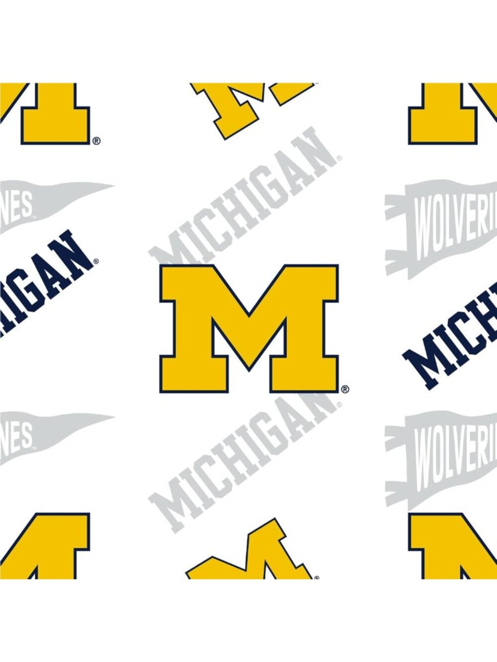 NCAA Full Size Sheet Set - Michigan Wolverines Team Logo Bedding for Dorms - Picture 5 of 5